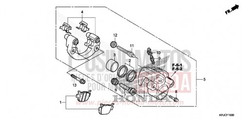 ETRIER DE FREIN ARRIERE FES125C de 2012